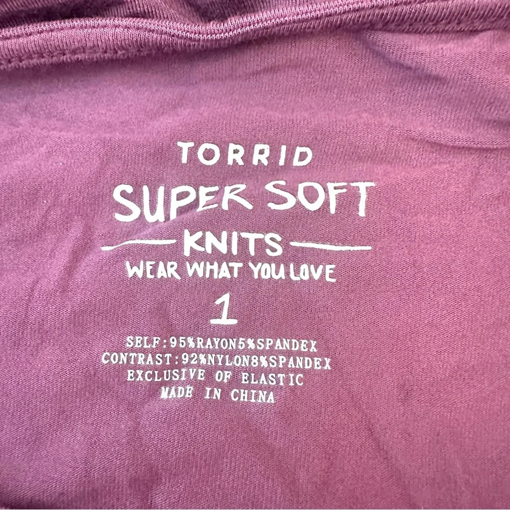 Torrid Lace Sleeve Tunic V-Neck Ruched Front Long Top Plus Size 1 1X 14 16 NWT - Picture 14 of 16